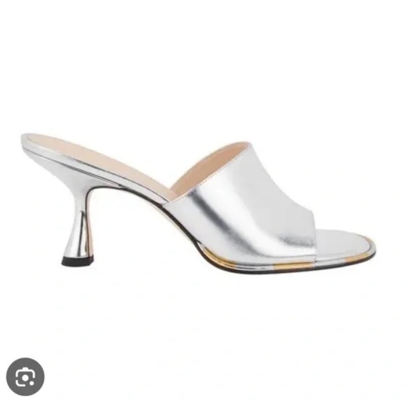 Wandler new 38 Silver Mules Modern Minimalist Design - Picture 1 of 5